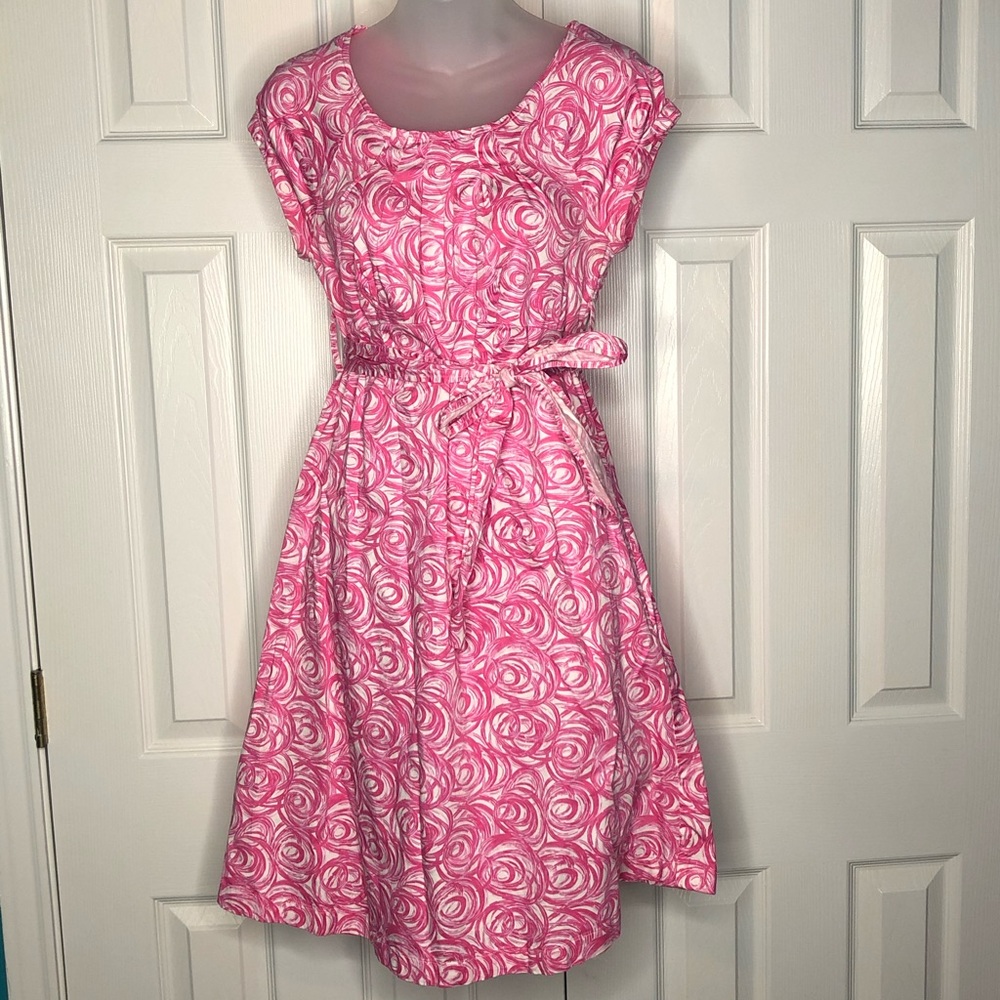 Pink and White Swirl Motherhood Maternity Dress